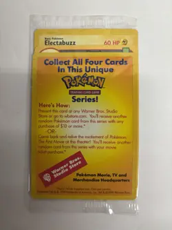 Sealed Electrabuzz Pokemon The First Movie Waner Bros. Promo Black Star 1999 - Image 1