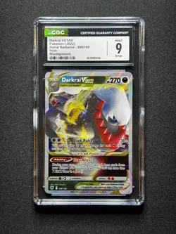 CGC 9 ERROR Pokemon Darkrai VSTAR #099 Astral Radiance Holo MISALIGNMENT! - Image 1
