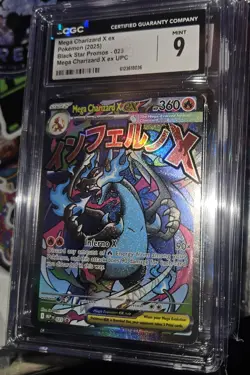 Mega Charizard X ex 2025 Pokemon Black Star Promos CGC 9 #023 - Image 3