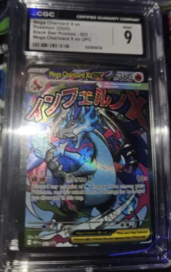 Mega Charizard X ex 2025 Pokemon Black Star Promos CGC 9 #023 - Image 4