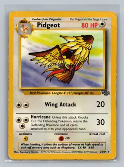Pokemon TCG #24/64 Pidgeot (24) Jungle Normal HP - Image 1