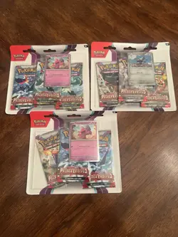 Pokemon Paldea Evolved 3 Pack Blister Lot 3 Factory Sealed Each Has 3 Packs - Image 1