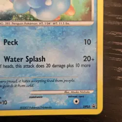 Pokemon TCG Piplup POP RARE PROMO Holo DP03 Pokemon Promos Holo Promo Promo - Image 4