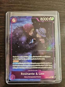 One Piece TCG Rosinante and Law The Azure Seas Seven EB04-038 Super Rare ALT ART - Image 1