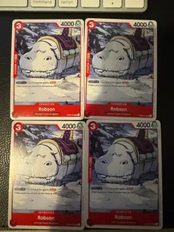 OP08-013 Robson X4 Playset Uncommon English One Piece TCG Card CCG - Image 1
