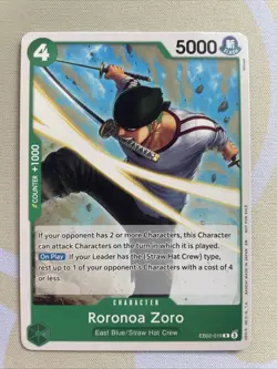 Roronoa Zoro EB02-019 Tournament Pack One Piece Card Game - Image 1