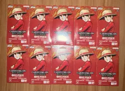LOT OF 10 One Piece OP-13 Carrying on His Will Sleeved Blister Booster Packs New - Image 1