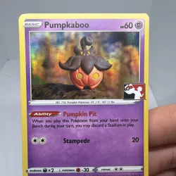 Pumpkaboo Holo Pokemon Prize Pack Series 2 Promo Pokemon Card NM/LP Play Stamp - Image 2