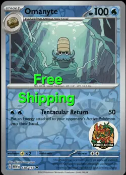 Omanyte Reverse Holo NM 138/165 Scarlet & Violet 151 Pokemon Card - Image 1