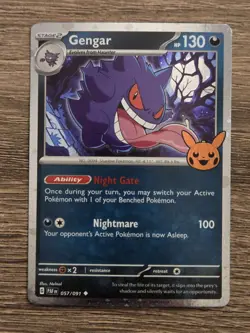 Pokemon TCG Gengar Cosmos Holo Card #57/91 Halloween Trick or Trade 2024 - Image 1