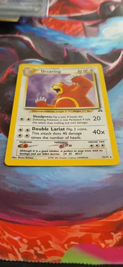 Pokemon Ursaring Holo Rare Card #15/75 Neo Discovery TCG 2001 English - Image 2