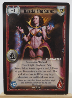 WARLORD Saga of the Storm CCG Deverenian Character Card KASSIA THE SAINT 048/158 - Image 1