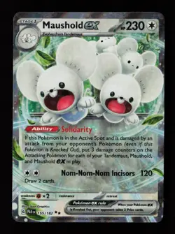 Maushold ex 155/182 Holo SV04: Paradox Rift Pokemon Card - Image 1