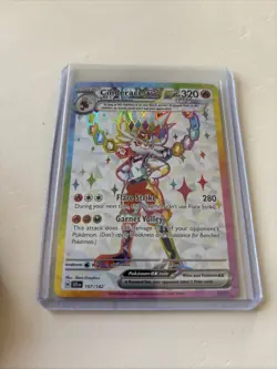 Pokemon TCG Cinderace EX Full Art Ultra Rare Rainbow Holo Card 157/142 Stellar - Image 1