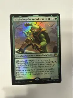 Michelangelo, Weirdness to 11 (FOIL) - MTG: Teenage Mutant TMNT - SHIPS NOW! - Image 1