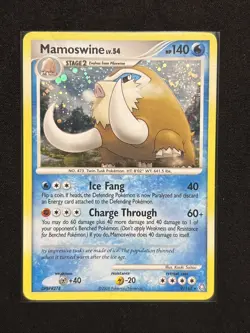 Pokemon Card - Mamoswine Legends Awakened 9/146 Holo Rare MP - Image 1