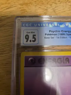 ​Pokemon 1st Edition Base Set Psychic Energy 101/102 Spanish CGC 9.5 GEM MINT - Image 2
