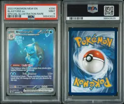 PSA 9 MINT 2023 POKEMON MEW EN-151 #200 BLASTOISE ex SPECIAL ILLUSTRATION RARE - Image 2