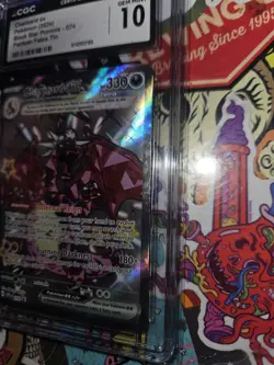 CHARIZARD EX CGC 10 Gem 2024 POKEMON SVP En #074 PALDEAN FATES TIN Black Star - Image 4