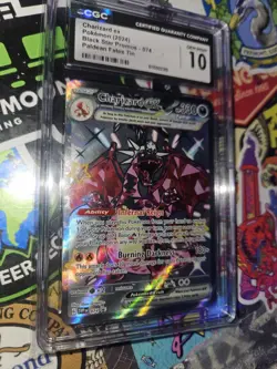 CHARIZARD EX CGC 10 Gem 2024 POKEMON SVP En #074 PALDEAN FATES TIN Black Star - Image 5