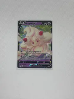 Pokemon TCG Champion's Path ALCREMIE V 022/073 Ultra Rare Holo Card - Image 1