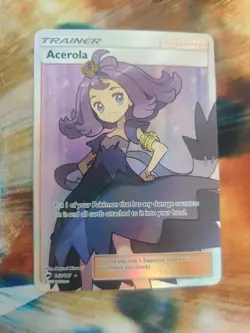 Acerola Trainer Full Art 142/147 SM Burning Shadows LP Pokemon TCG - Image 1
