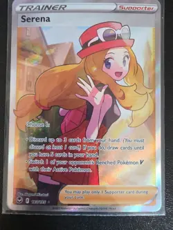 Pokemon TCG SWSH Silver Tempest Serena Full Art Trainer 193/195 NM - Image 1