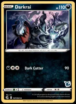 Pokemon - Darkrai - (Eevee Stamped) #167/264 - Battle Academy 2022 Promo - Image 1