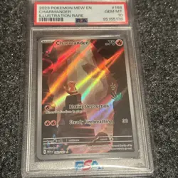 2023 POKEMON MEW EN-151 ILLUSTRATION RARE #168 CHARMANDER PSA 10 - Image 3