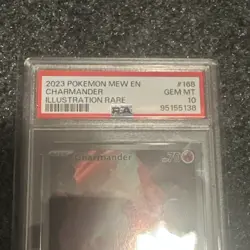 2023 POKEMON MEW EN-151 ILLUSTRATION RARE #168 CHARMANDER PSA 10 - Image 4