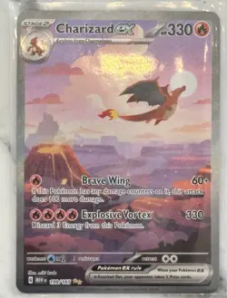 Pokemon TCG Charizard EX 199/165 Scarlet & Violet 151 English NM Condition - Image 1