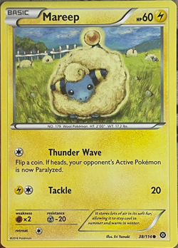 Mareep - 38/114 - XY Steam Siege Pokemon 2016 - Image 1