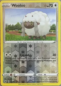 Wooloo Reverse Holo - 152/202 - Sword & Shield Base Pokemon 2020 - Image 1