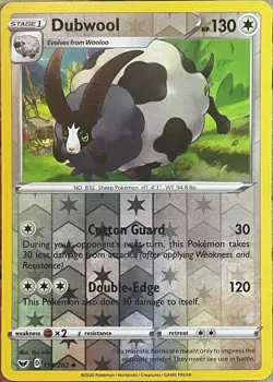 Dubwool Reverse Holo - 154/202 - Sword & Shield Base Pokemon 2020 - Image 1