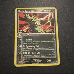 Pokemon Dark Tyranitar Rare 120 HP EX Team Rocket Returns 19/109 Regular 2004 - Image 1