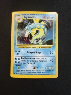 Pokemon TCG Gyarados 006/102 Base Set Holo Rare NM - Image 1