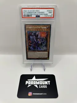 Yugioh Ultimate Conductor Tyranno WISU-EN009 Collector’s Rare 1st Edition PSA 9 - Image 1