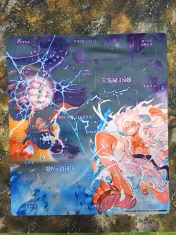Official One Piece Playmat- Luffy & Blackbeard 2 Player Tournament Mat! - Image 1
