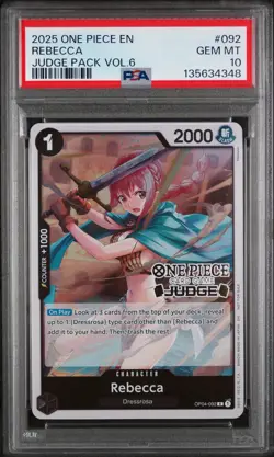 2025 Rebecca (Judge Pack Vol. 6) OP04-092 One Piece PSA 10 - Image 1