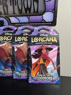 LOT OF 5 - DISNEY LORCANA RISE OF THE FLOODBORN SEALED SLEEVED BOOSTER PACKS - Image 3