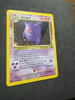 Pokemon Gengar TCG Fossil Holo Card 5/62 Unlimited Holo Rare - Image 2