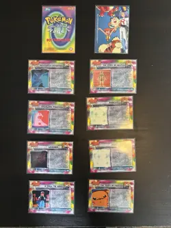 18 Topps 1999 Pokemon trading cards. 7 chrome, 5 rainbow, 6 regular - Image 2