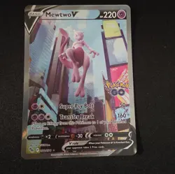 Pokemon Go Mewtwo v Alternate Full Art Holo Rare Card 072/078 Pokemon TCG - Image 1
