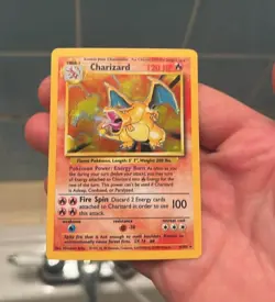 Charizard 4/102 Base Set Holo Rare 120 HP Pokemon Card Wizards of the Coast - Image 1