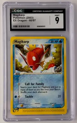 CGC 9 Magikarp 60/97 EX Dragon 2003 Pokemon Card - Image 1