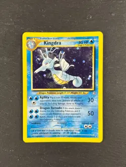 Pokemon TCG Kingdra Neo Genesis Holo Card 8/111 Rare NM - SWIRL - Image 1
