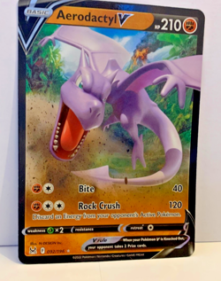 Aerodactyl V - Holo Foil Rare Pokemon Card - Mint Condition PSA 8+ - Image 1
