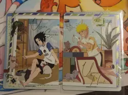 Naruto Uzumaki & Sasuke Uchiha Naruto Kayou PU-005 & PU-006 English Cards NM - Image 1