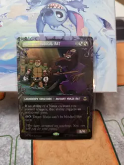 MTG TMNT SEWER FRAME SHOWCASE R Splinter, Radical Rat #0251 foil - Image 1