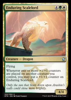 1 x Enduring Scalelord - Foil - Dragons of Tarkir - Light Play - MTG - Image 1